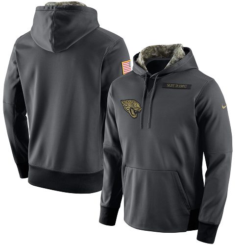 NFL Men's Jacksonville Jaguars Nike Anthracite Salute to Service Player Performance Hoodie